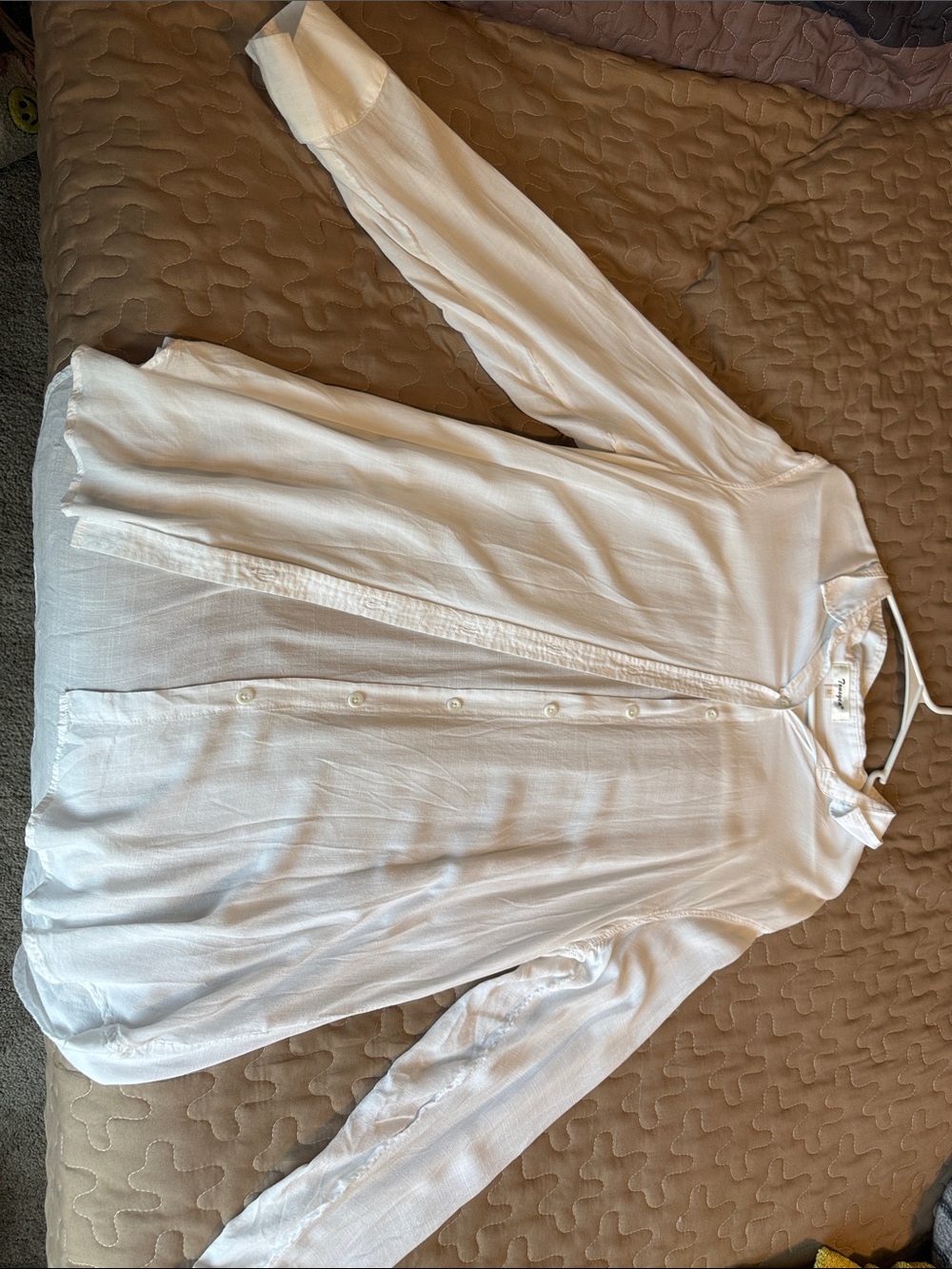 Lightweight White Button-Up Women’s Shirt